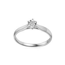 Zásnubní diamantový prsten z bílého zlata Whitley, 14K IZBR303AS