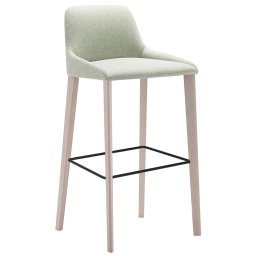 Andreu World designové barové židle Alya Barstool Wood (výška sedáku 78 cm)