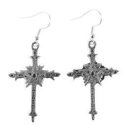 náušnice Pentagram Cross - PSY1078