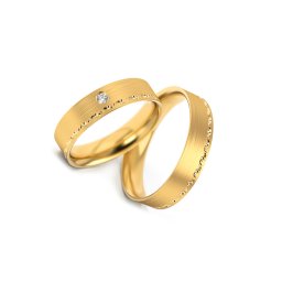 Snubní prstýnky s diamantem, šířka 5mm STOBR272