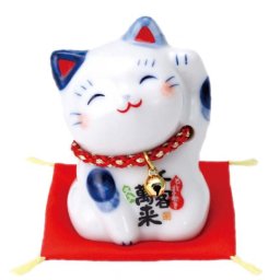 Japonská kočka štěstí Maneki Neko Hitomaneki 6cm