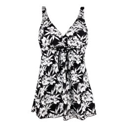 Olivie květinové tankini plavky tílko S136-20 4XL bílá