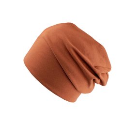 Bavlněná čepice / nákrčník unisex, barva 29 hnědá koňak čepice