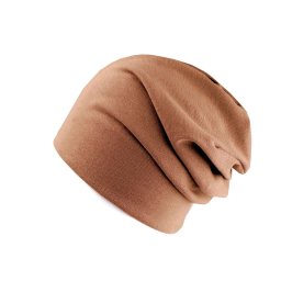 Bavlněná čepice / nákrčník unisex, barva 35 hnědá světlá čepice