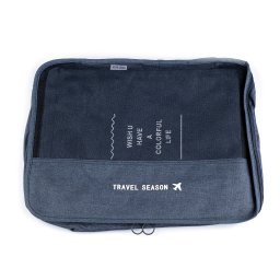 Sada cestovních organizérů do kufru 7 ks, barva 2 modrá jeans