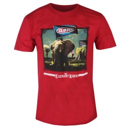 tričko pánské Clutch - "The Elephant Riders" - Burgundy - INDIEMERCH - INM084