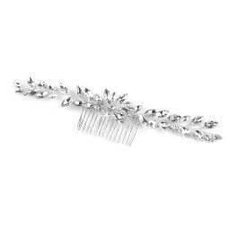 Hřeben do vlasů s broušenými kameny hand made svatební, barva crystal