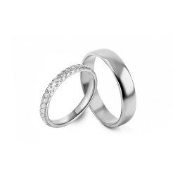 Okouzlující snubní prsteny s diamanty 2,5 a 3 mm IZOBBR038A
