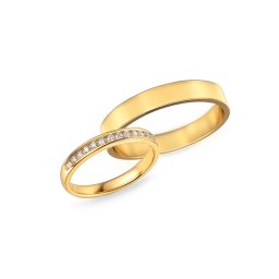 Módní diamantové snubní prstýnky 3 mm IZOBBR040