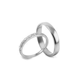 Unikátní diamantové snubní prsteny 2,5 a 4 mm IZOBBR041A
