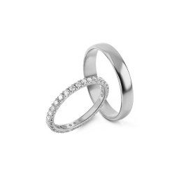 Luxusní diamantové snubní prsteny 2 a 3 mm IZOBBR042A