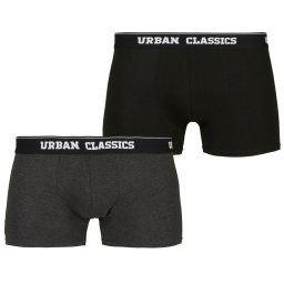 boxerky pánské (set 2 kusů) URBAN CLASSICS - TB1277 - black/charcoal