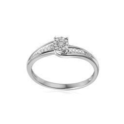 Diamantový zásnubní prsten z bílého zlata Paris,14K IZBR246A