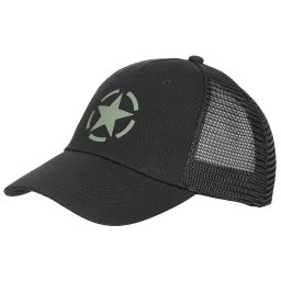 MFH čepice TRUCKER STAR síťovaná ČERNÁ