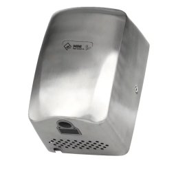 Šedý nerezový bezdotykový horkovzdušný vysoušeč rukou Jet Dryer MINI