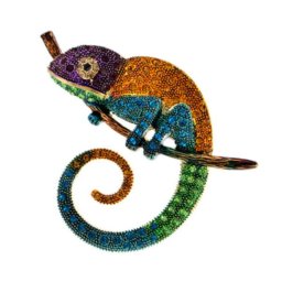 Gaira® Brož Chameleón 340057, Barva žlutá