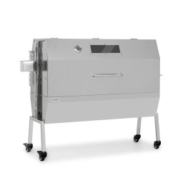 Klarstein Sauenland Pro XL, gril na sele, otočný špíz, 13 W, 4 kolečka, nerezová ocel