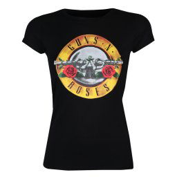 tričko dámské Guns N' Roses - Logo Skinny - ROCK OFF - GNTSR03LB