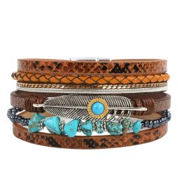 Gaira® Náramek Boho 3157, Barva hnědá