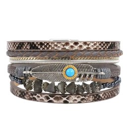 Gaira® Náramek Boho 3157, Barva světle hnědá