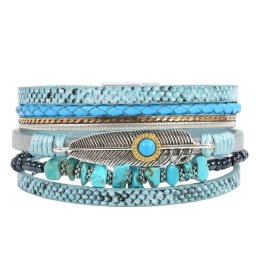 Gaira® Náramek Boho 3157, Barva tyrkysová