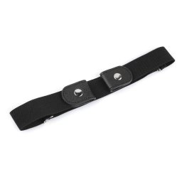 Pásek pružný bez spony, unisex šíře 3 cm, barva černá