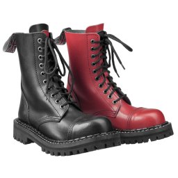boty STEADY´S - 10 dírkové - Black red - STE/10_black/red
