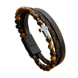 Gaira® Náramek Cross Stone 317-10, Materiál Tygří oko