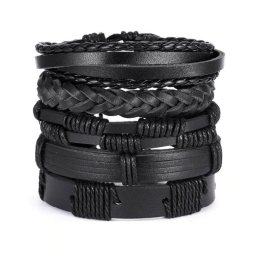 Gaira® Kožený náramek 35630, Barva kůže černá