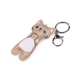 Přívěsek na batoh / klíče kočka, barva 3 béžová