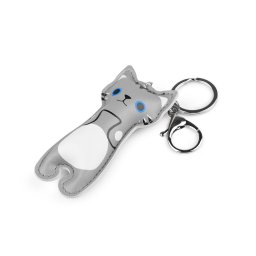 Přívěsek na batoh / klíče kočka, barva 6 šedá světlá