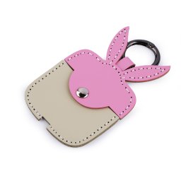 Přívěsek na batoh / klíče kapsička, barva 3 růžová králík