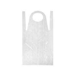 Jednorázová HDPE zástěra 1207B - 100ks bílá