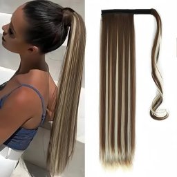 Girlshow Culík, cop rovný s omotávkou 57 cm - F8/613 (melír světle hnědé v beach blond)