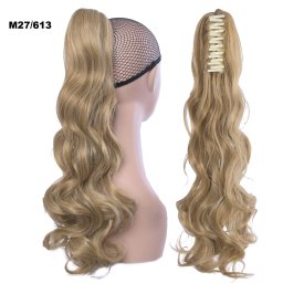Girlshow Culík, cop na skřipci vlnitý 55 cm - M27/613 (mix karamelová/beach blond)