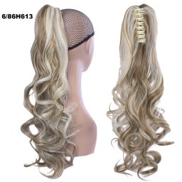 Girlshow Culík, cop na skřipci vlnitý 55 cm - 6/86H613 (melír plavých odstínů v beach blond)
