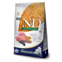 N&D Ancestral Grain Puppy Lamb Blueberry Velikost balení: 2,5 kg