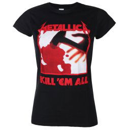 tričko dámské METALLICA - KILL EM ALL TRACKS - BLACK - PLASTIC HEAD - PHDMTLGSBKIL