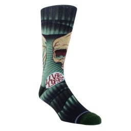 ponožky PERRI´S SOCKS - ALCHEMY - DYE SUBLIMATION CREW - BLACK - ALA305-001