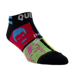 ponožky QUEEN - SILHOUETTE MULTI COLOR PORTRAITS - BLACK - PERRI´S SOCKS - QUC401-001