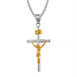 Gaira® Přívěsek Kříž 3589, Barva zlato-stříbrná