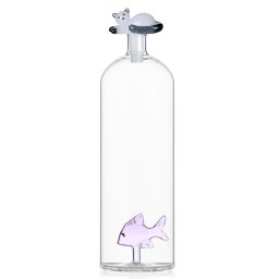 Ichendorf Milano designové karafy Tabby Cat Bottle Pink Fish & White Cat with Smoke Tail