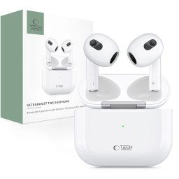 Tech-Protect UltraBoost TWS Earphone Core TW02 Bezdrátová sluchátka - Bílá
