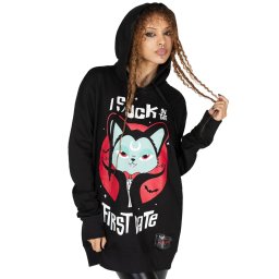 mikina dámská KILLSTAR - Purrrfect - Black - KSRA005749