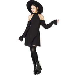 šaty dámské KILLSTAR - Destiny Waits - Black - KSRA010201
