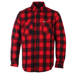 košile pánská s dlouhým rukávem UNIK - Black and Red - TW205.01