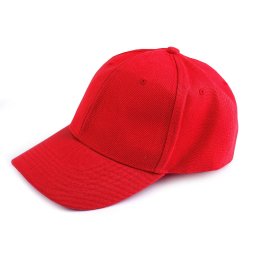 Kšiltovka unisex vhodná k dozdobení, barva 4 červená