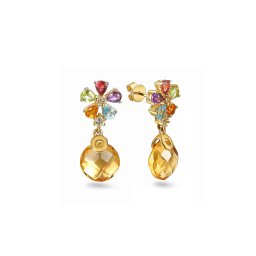 Náušnice s pestrobarevnými drahokamy 8,56ct IZBR1248N