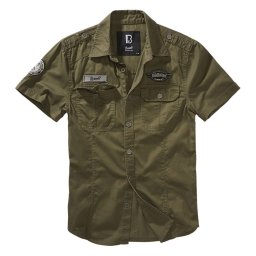Košile LUIS VINTAGE krátký rukáv ZELENÁ vel. 5XL