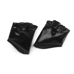 Rukavice bezprsté imitace latexu, barva 2 černá